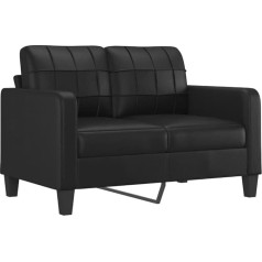 Enshey [Enshey Sofa-Set] – Wohnzimmermöbel aus schwarzem Kunstleder mit Kissen – modernes Couch-Set (2 St)-Schwarz