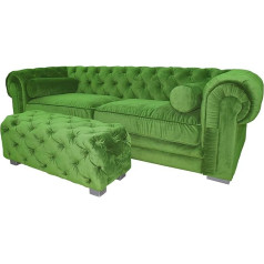 Jvmoebel Chesterfield sofa apmušalai dizainerio sofos komplektas sofa trijų vietų №42