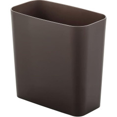 Mdesign Waste Paper Bin - Bathroom Bin in Elegant Design - Plastic Kitchen Bin - Sturdy Bin for Kitchen or Office - Bronze