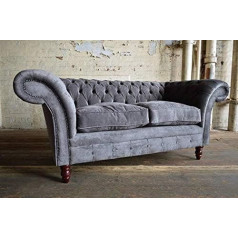 Jvmoebel Chesterfield Textile Upholstery Sofa Design Luxury Couch Fabric Sofas 2 Seater Couchen