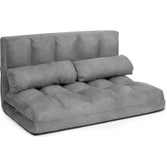 Goplus 2 sėdimų vietų sofa su 2 pagalvėlėmis, sofa-lova 