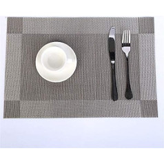 Sukori Pārtikas paklājiņš PVC 4 gab / komplekts Karstumizturīgs paklājs Placemat Trauku žāvēšanas paklājs Coaster Carpet Plate Mat Virtuves galds (krāsa : G)