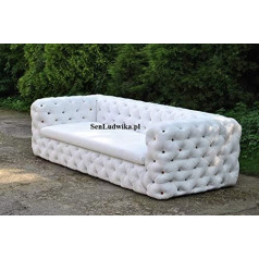 Jvmoebel XXL Design Sofa Couch Cushion 4 Seater English Chesterfield Velvet Sofas Couchen