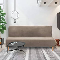 ‎Topchances Topchances Samta dīvāna pārvalks Armless Stretch Futon Covers Spandekss Armless 2-3 sēdvietu salokāms dīvāns mēbeļu aizsargs Samta audums dzīvojamai istabai Mājdzīvnieki Bērni (B1)