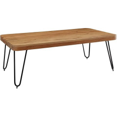 Finebuy Möbel Zum Wohlfühlen FineBuy Harlem Coffee Table Solid Wood 115 x 40 x 60 cm Living Room Table Design Sofa Table with Metal Legs Side Table Rustic Country House Style