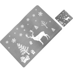 Magiclulu 12 gab. komplekts mazgājams galda paliktnis placemat placemat Ziemassvētku galdam ziemas placemat paplāksnes paplāksnes paplāksnes krūzes paklājiņš Ziemassvētku placemat druka rotā dekorēt