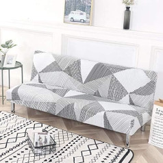 ‎Beacon Pet Beacon Pet Stretch Sofa Slipcover Printed Futon Cover Fitted Furniture Protector Elastīgs poliestera spandekss Mazgājams bezmugurkaula dīvāns Salokāms dīvāna apvalks Dīvāns Aizsarga dīvāns Mašīnā mazgājams (Print-019)