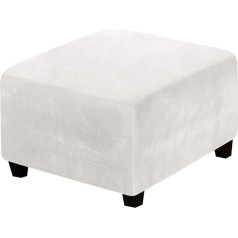 NOPEXTO Osmaņu aizsargapvalks, Square Stretch Stool Cover, Osmaņu, Stool Protector, mazgājams vāks Stool Cover (Ivory White)