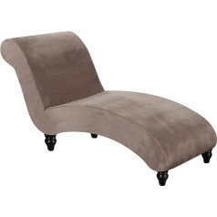 klkjk Velvet Chaise Lounge Slipcovers, atpūtas krēsla pārklājums, Relaxing Lounger Deluxe krēslu pārklājumi, Slipcover Stretch Non-Slip (krāsa: Taupe)