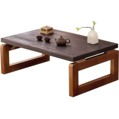 Kafijas galdiņš Mājsaimniecības saliekamais mazais kafijas galdiņš Bay Window Sill Tatami Table Vienkāršs japāņu Kang galds (krāsa: brūna, S: 80 * 50 * 30cm)