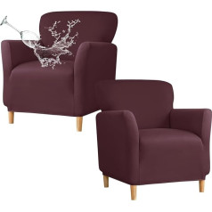 Stretch Armchair Cover Spandekss žakarda elastīgs dīvāna pārvalks Kluba krēsla krēsla pārvalks Atbilstošs mīksto mēbeļu aizsardzības sēdekļa pārvalks krēslam ar roku balstu pārvalkiem krēsliem (krāsa: #17, izmērs