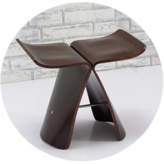 Hhxd Batų taburetė Butterfly Stool/Solid Wood Stool Wood/Wooden Bench Tinka gyvenamasis kambarys Miegamasis Balkonas D / 44 x 31 x 40 cm