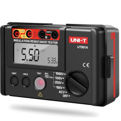 Izolācijas pretestības testeris, UT501A LCD izolācijas mērītājs, izolācijas testeris, digitālais megaohmmeter pretestības testeris