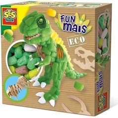 SES Creative B0797CJ8F2 Funmais Dino ar koka skeletu bērnu rokdarbu komplekts, jauktas krāsas