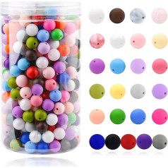 COSSIKA DIY Kits Silicone Beads Baby Dummy Clip DIY Kits Jewellery Making Accessories Infant Teething Pearl Freezer Teether Shower Gift