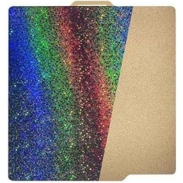 3D printera platforma Bambulab X1 P1P P1S Multi Colour PEY - Texture PEI Coating Build Plate 257 x 257 mm: Jauns piederums spīdīgās zvaigznes pārnešanai uz 10,1 x 10,1 collu printeri