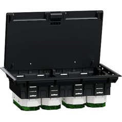 Schneider Electric - Unica System+ - Grīdas korpuss XL 4x6mod vai 12 ātrgaitas - Plastmasas - IK08 IP20 - INS52126