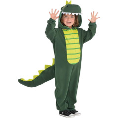 amscan Childs Kids Green Zipster Dinosaur Fancy Dress Costume