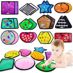 12 Piece Mini Texture Doormats Set - Sensory Doormats Suitable for Sensory Walls and Early Sensory Movement, Provides Sensory Stimulation and Relaxation Activities for