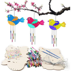 3D Craft Kits Birds Wind Chime Craft DIY Creative Hobbies