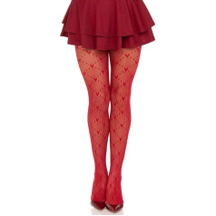 LEG AVENUE Damen Love Struck Heart Net Tights Kostīmu zeķbikses Zeķbikses Zeķubikses