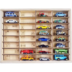 PELLER'S Die-Cast Vehicles and Cars Storage Box Mini Car Display Rack 32 Compartments Garage Background Image