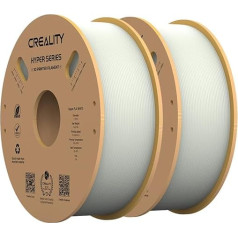 Creality 3D Drucker Filament, Hyper PLA High Speed Filament, 1.75mm 3D Druck Filament für Hochgeschwindwindigkeitsdruck, Maßgenauigkeit +/-0.02mm, 2kg(1kg/Spule*2) - Weiß + Weiß