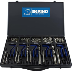 KRINO 10605100 Pilns komplekts bojātu vītņu labošanai M5 ÷ M12, tērauds