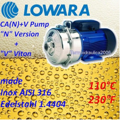 Lowara CA centrbēdzes sūknis 1.4404+Viton CA70/33N/D+V 0.75KW 1.1HP 3x400V 50Hz