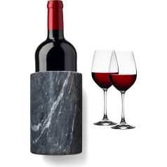 Fox Run Black Marble Wine Bottle Holder and Utensil Holder