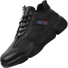 YOGYE Men's Safety Shoes, Steel Toe Cap, Non-Slip Protective Shoes with Steel Caps, Breathable for Tennis Shoes and Can be Used as Industrial and Construction Shoes