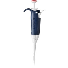 Gilson CF-0613 Pipetman P10L vienkanāla pipete ar plastmasas pilinātāju 10 µl sarkana/zila