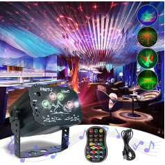 AmyFei Disco Ball, puse gaismas ar bezvadu tālvadības pulti un USB kabeli, balss vadāmā LED puse lampa, 360° rotējoša RGB disko gaisma, DJ disko gaismas Helovīnam, Ziemassvētkiem, klubam, ballītei,