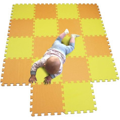 Mqiaoham Baby Floor Mat / Children’s Play Mat, Puzzle Design, Free from Harmful Substances orange yellow