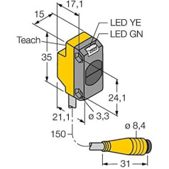 3069218 - QS18EP6WQ, optisks sensors, atstarotājs