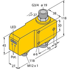 6870673-FCI-D20A4P-LIX-H1141,Strömungsüberwachung Inline-Sensor