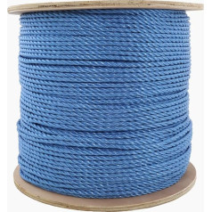 6mm 3 Strand Rope 500m Blue