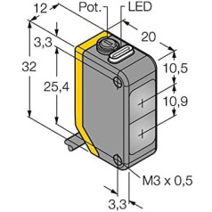 3077753 - Q20PDL, optisks sensors, atstarotājs