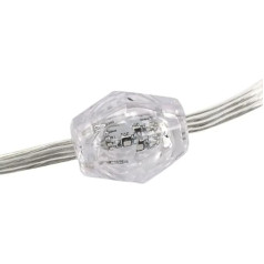 25mm Diamant 3D LED Pixelball, DC12V; WS2811 IC; 2 LED / 0.48W (dubultā); IP68; RGB Vollfarbe; 8mm Pitch (Größe : 13.5mm Pigtails)