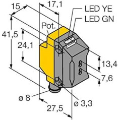 3066446 - QS18VP6FPQ7, optisks sensors, kas paredzēts mākslas izstrādājumu ražotājiem