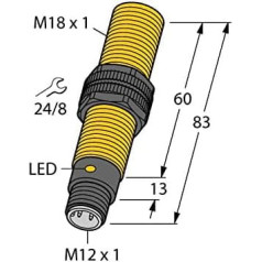 Turck Kapacitātes sensors BC5-S18-RP4X-H1141/S250 2601209 bündig PNP, Öffner (Ø x L) 18mm x 83mm