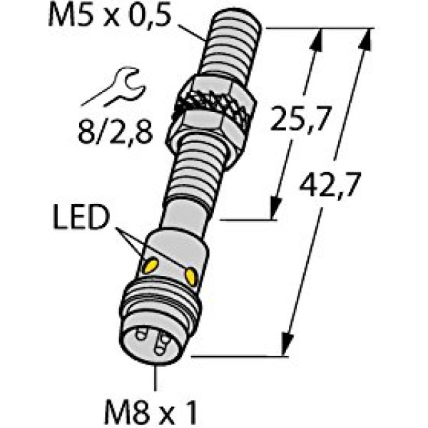 4608740 - BI1 EG05 AN6X V1331, INDUKTĪVAIS SENSORS