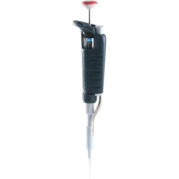 Gilson CF-0175 Pipetman P10G vienkanāla pipete, 10 μl, sarkanā/zilā krāsā