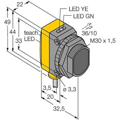 Turck Reflexions-Lichttaster QS30LD 3070230 1St.