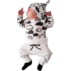 GUSUTZX Hemd-Outfits-T-Kleidung Baby Cloud Girl Jungenobers + Hosen Säuglings-Druck-Set Jungen Outf Baby Jungen Hemd Hose Bekleidungssets