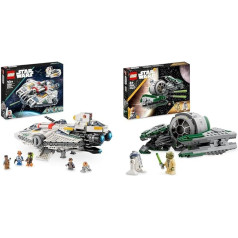 LEGO 75357 Star Wars Ghost & Phantom II 2 Ahsoka transportlīdzekļu komplekts un 75360 Star Wars Yoda Jedi Starfighter, Klonu karu transportlīdzekļu komplekts ar Master Yoda minifigūriņu