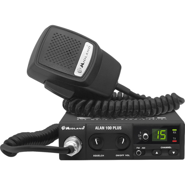 24-100# cb radio alan-100 plus am/fm