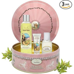 Un Air d'Antan® Französisches Beauty Set PROVENCE für Frauen. 1 tualetes ūdens 55ml + 1 roku krēms 25ml + 1 dišželis 250ml Vintage Metallbox. Duft: Sastāvs: Verbena, Bergamotte. Geschenkset.