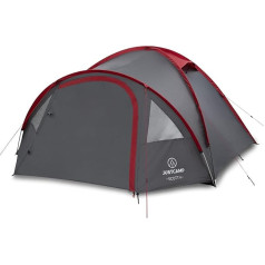 JUSTCAMP Scott Camping Tent with Anteroom, Igloo Tent for 3 or 4 Persons, Double-Walled Dome Tent