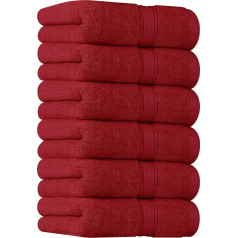 Utopia Towels Premium sarkanie dvieļi - 100% ķemmētas kokvilnas dvieļi, īpaši mīksti un ļoti labi uzsūcoši, 600 GSM, 16 x 28 collas, viesnīcu un spa kvalitātes dvieļi (6 gab.)